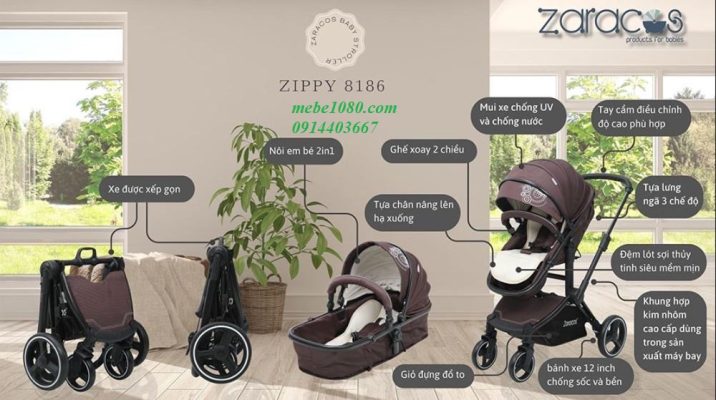 Xe đẩy zaracos zippy 8186